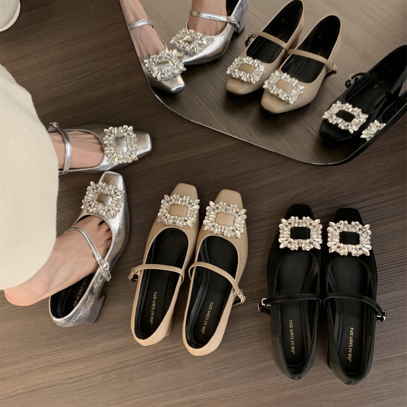 Women'S Shoes Red Bottoms - Silver Flat Bottom French Style Women's