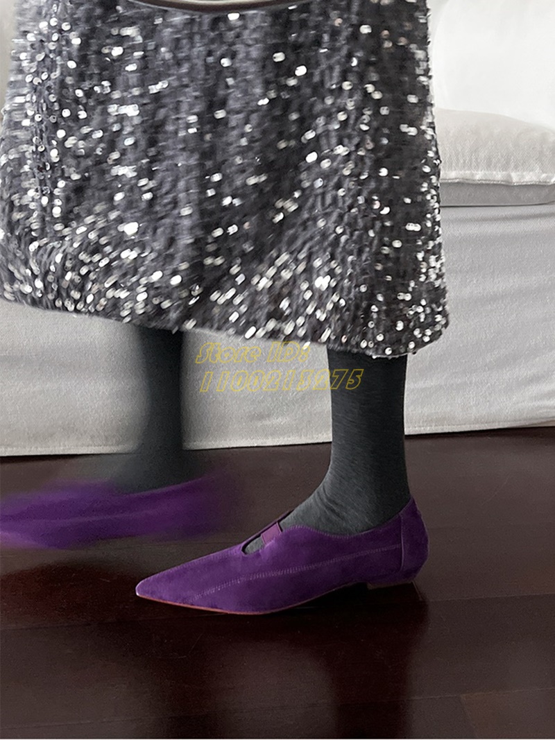 Purple Suede Pointy Toe Pumps  - Women Shoes For Winter review and price