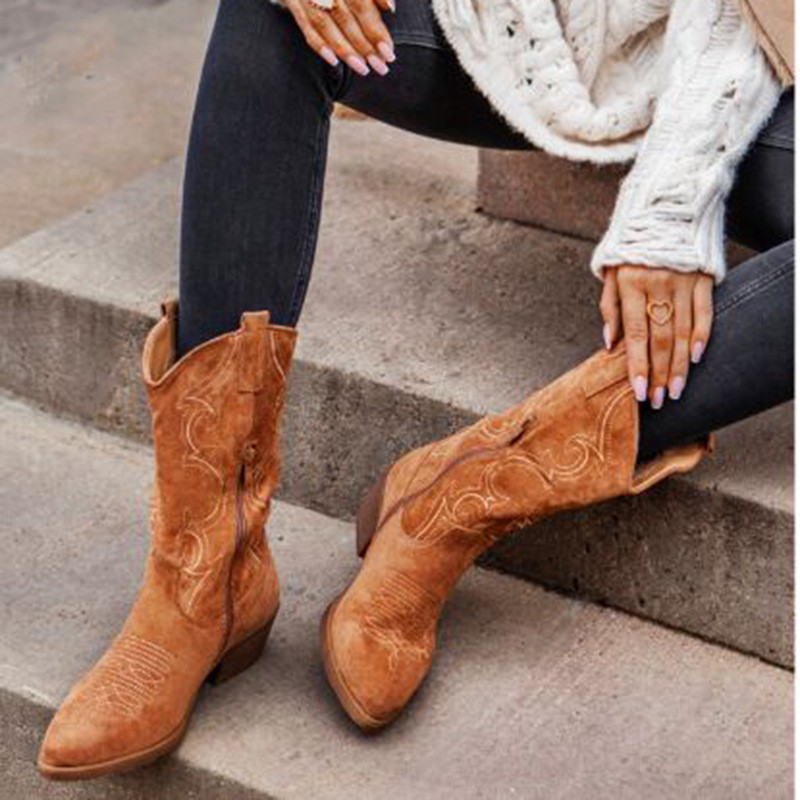 Flat Platform Cowboy Boots Wom - Women Shoes Jeans review and price